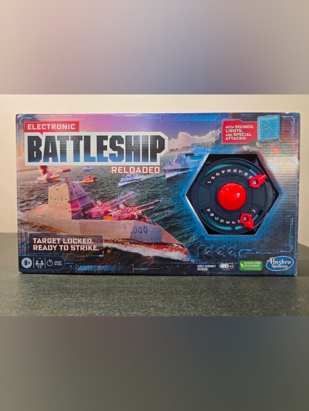 Electronic Battleship Reloaded Game Hasbro Gaming Lights Sounds NEW